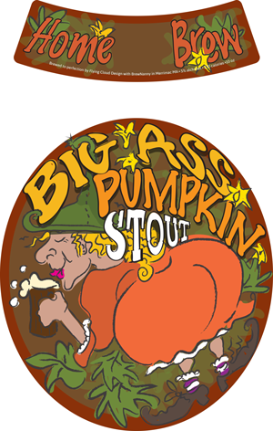 big ass pumpkin beer label