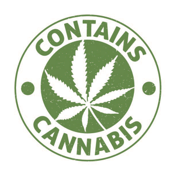 contains cannabis logo design