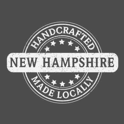 made in NH stamp style, distressed