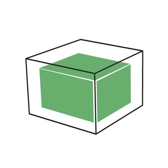 green packaging or green building material logo