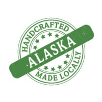 made in alaska logo stamp green