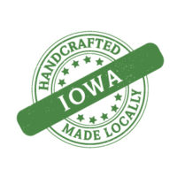made in Iowa logo green art