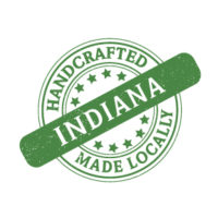 made in Indiana logo green art