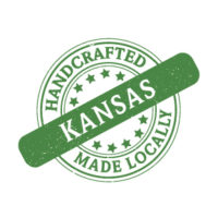 made in Kansas logo green art