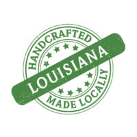 made in Louisiana logo green art