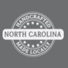 made in North Carolina logo white stamp