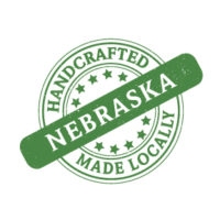 made in Nebraska logo green art