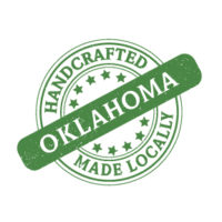 made in Oklahoma logo green art