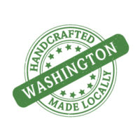 made in Washington logo green art