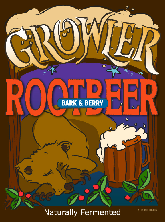 root beer label design