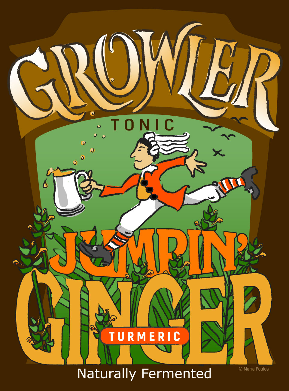 Tonic Label Jumpin Ginger Turmeric