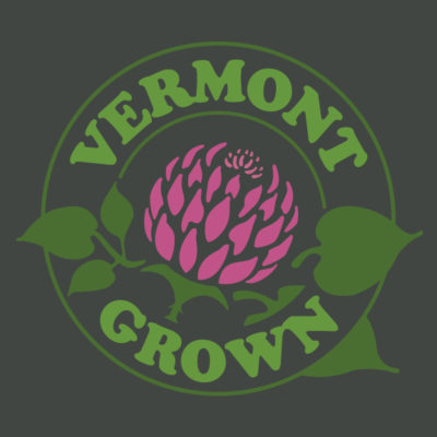 Vermont grown logo color dark bac
