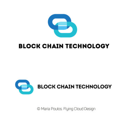 Blockchain Cryptocurrency Logo mock-up sample
