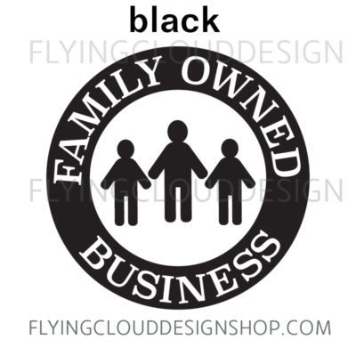 family owned business black logo for sale