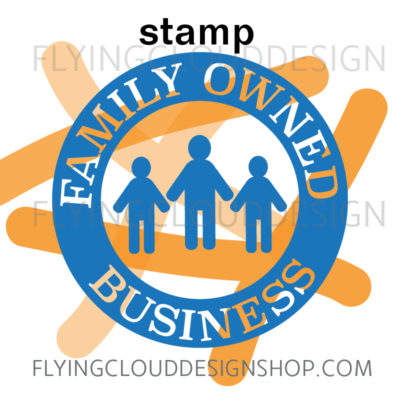 family owned business stamp logo fo sale