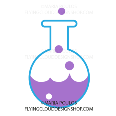 Chemist or Home Brew Icon Logo Purple