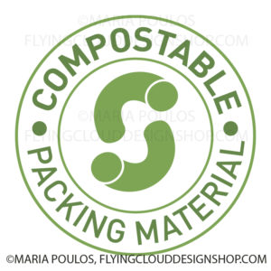 Compostable packing material logo