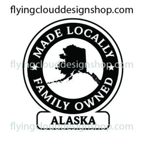 locally made, family owned logo AK