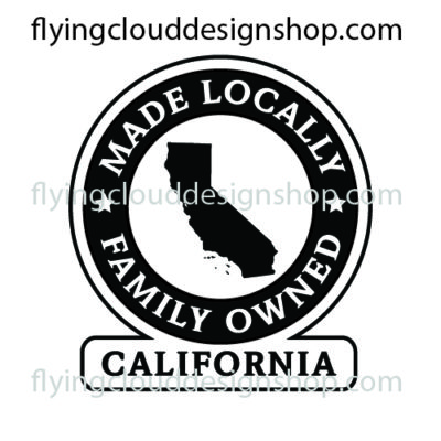 locally made, family owned logo CA