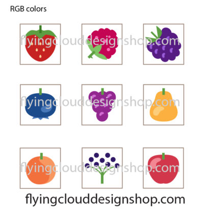 fruit jam illustrations RGB