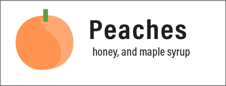 Peach canning jar label simple