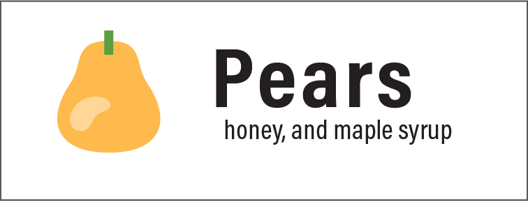 Pear canning jar label