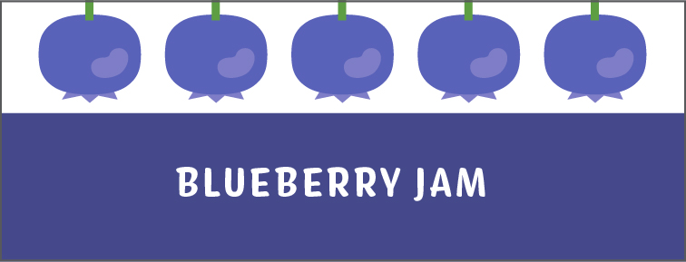 Blueberry jam label