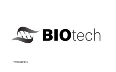 DNA logo art with sample company name