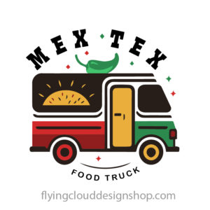 Tex mex taco food truck stock art