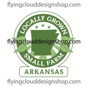 grown locally small farm Arkansas logo,