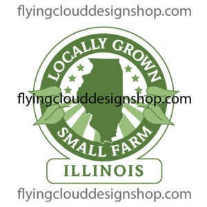 grown locally small farm Illinois logo