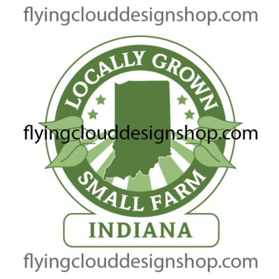 grown locally small farm Indiana logo