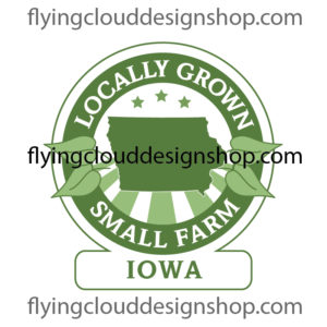 grown locally small farm Iowa logo
