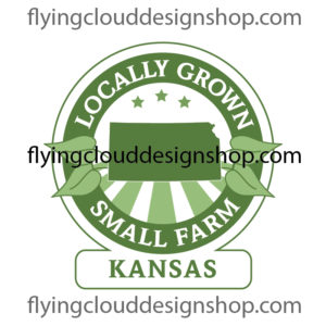 grown locally small farm Kansas logo