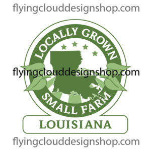 grown locally small farm Louisiana logo