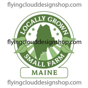 grown locally small farm Maine logo