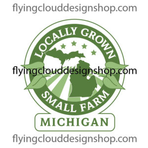 grown locally small farm Michigan logo