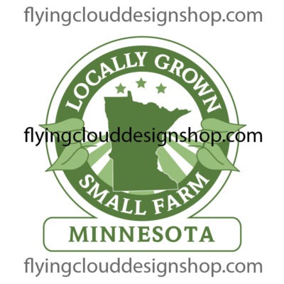 grown locally small farm Minnesota logo
