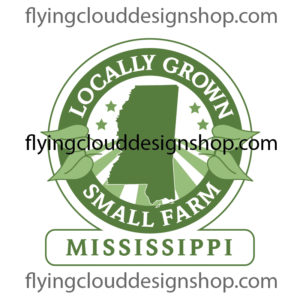 grown locally small farm Mississippi logo