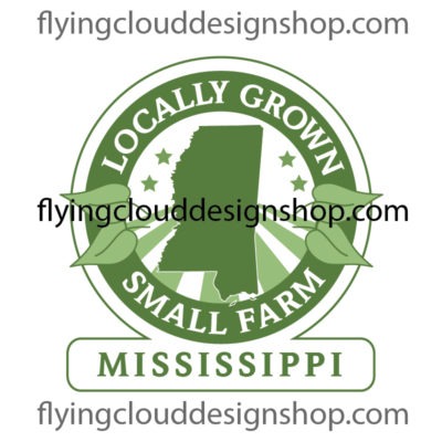 grown locally small farm Mississippi logo