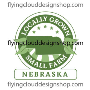 grown locally small farm Nebraska logo
