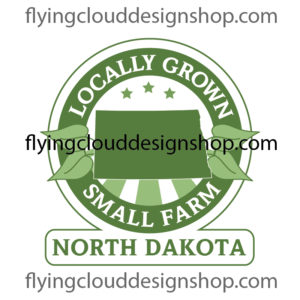 grown locally small farm North Dakota logo