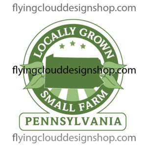 grown locally small farm Pennsylvania logo,