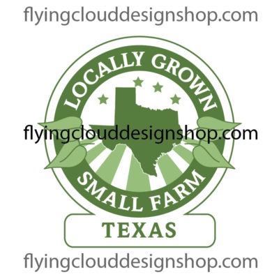 grown locally small farm Texas logo