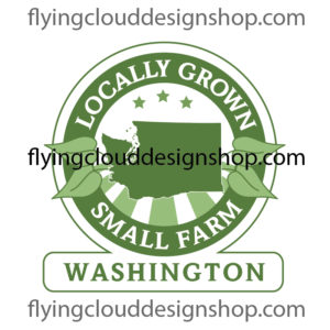 grown locally small farm Washington logo