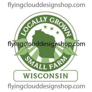 grown locally small farm Wisconsin logo